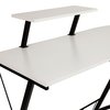 Flash Furniture 71.5 W, 36.5 H, White/Black, Particleboard, Steel NAN-CD-22181-WH-BK-GG